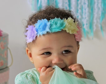 Spring Mini Flower Crown for Baby Girl - Easter Dress Headband for Newborns, Toddlers, Girls