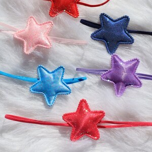 Tiny Star Headband Set for Baby Girl - 6 Little Star Bows Perfect for Preemies, Newborns