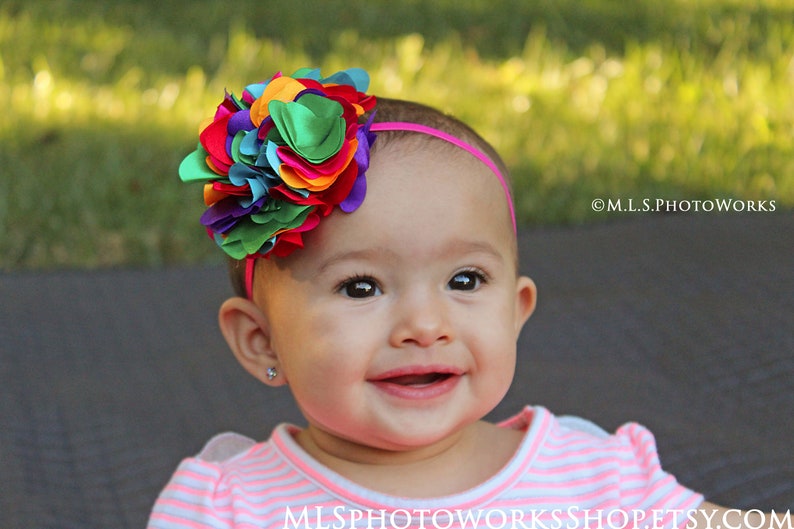 rainbow baby headband