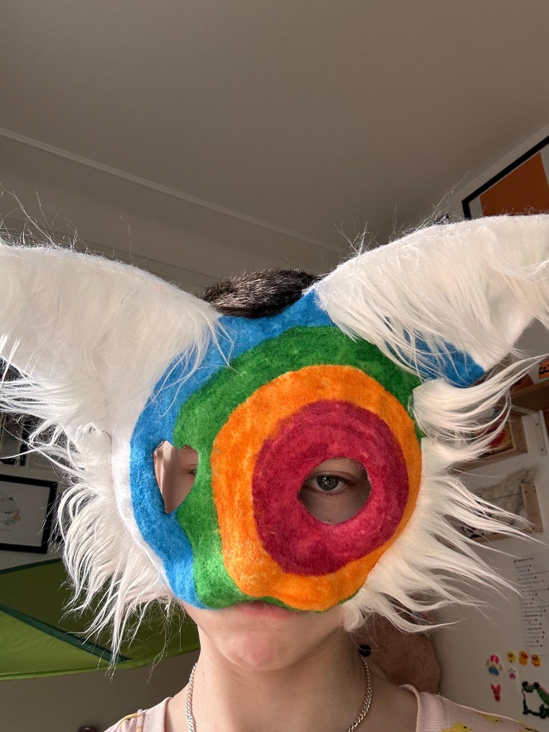 Ta Rien Mask Handcrafted Rainbow Therian Mask - Etsy