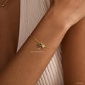 Minimalist 3D Heart Birthstone Bracelet, Custom Tiny Birthstone Bracelet, Heart Charm Bracelet, Women Bracelet, Personalized Gift for Her