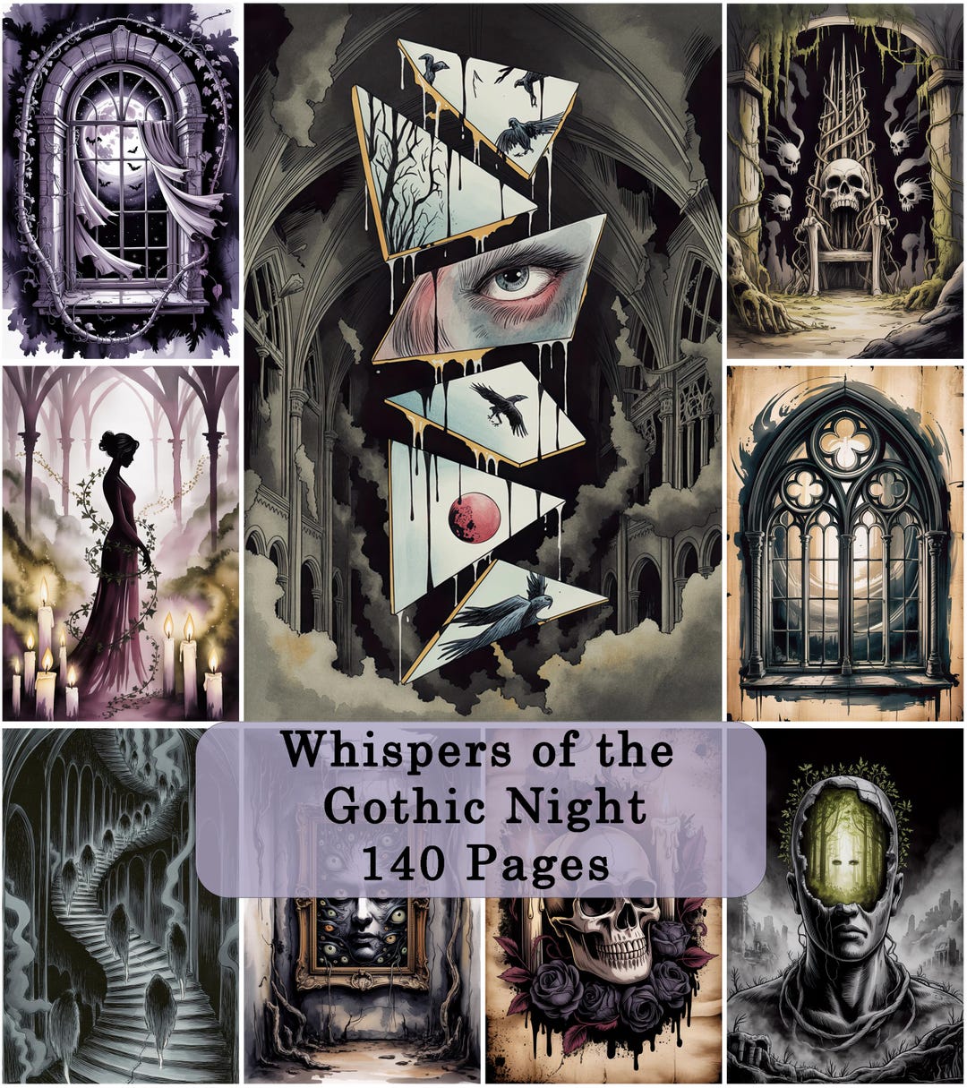 Gothic Junk Journal Pages – Dark Vintage Printable Ephemera Kit ...