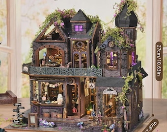 Fantasy Book Nook DIY Kit, LED Magic Castle Bookshelf Insert
