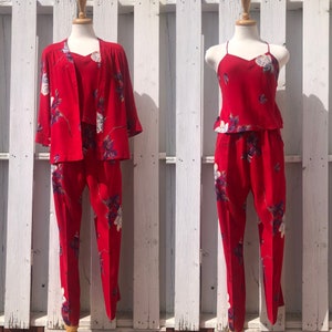 Red Flowy Pants -  Canada