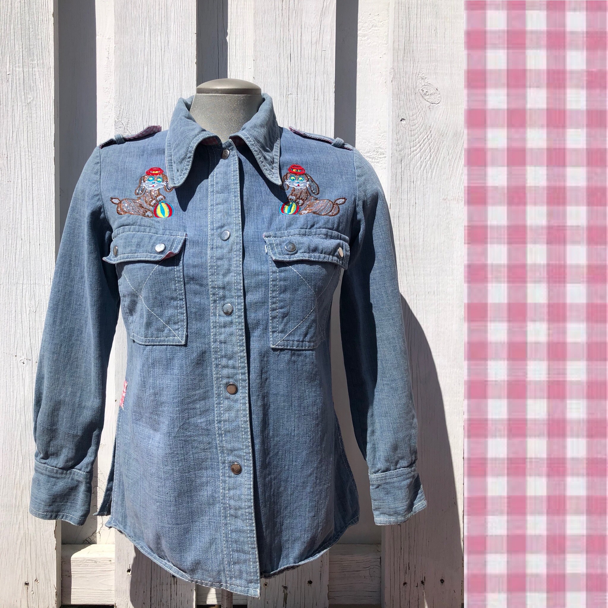 Embroidered denim shirts for on sale ladies