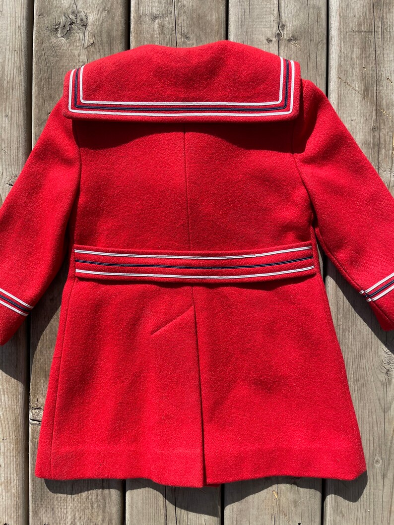 kids vintage wool peacoat sailor nautical preppy spring or winter boys or girls image 7