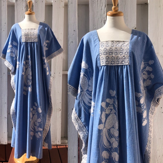 1970s kaftan dress