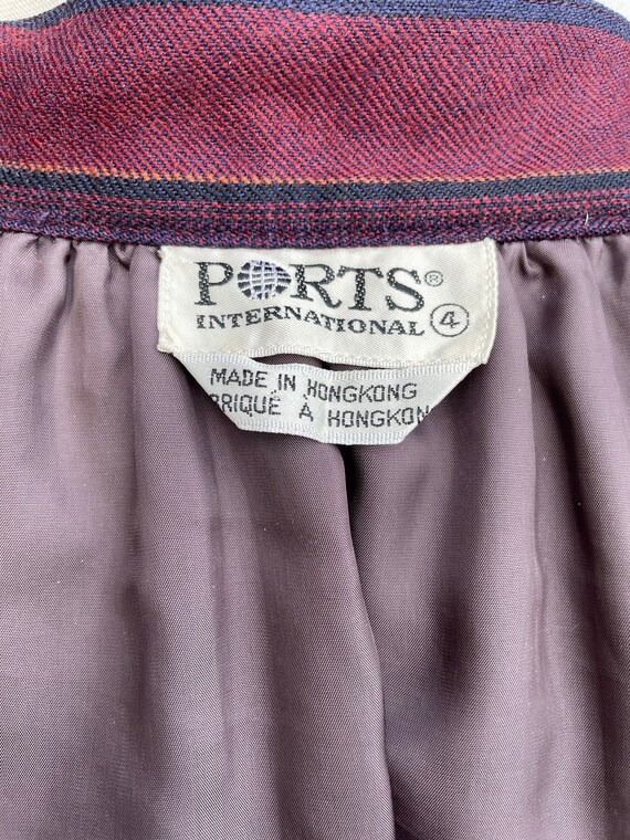 vintage striped wool skirt button front skirt wit… - image 10