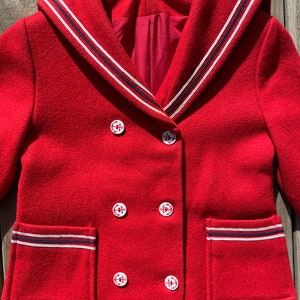 kids vintage wool peacoat sailor nautical preppy spring or winter boys or girls image 4