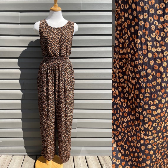 vintage leopard print matching set top and pants … - image 1