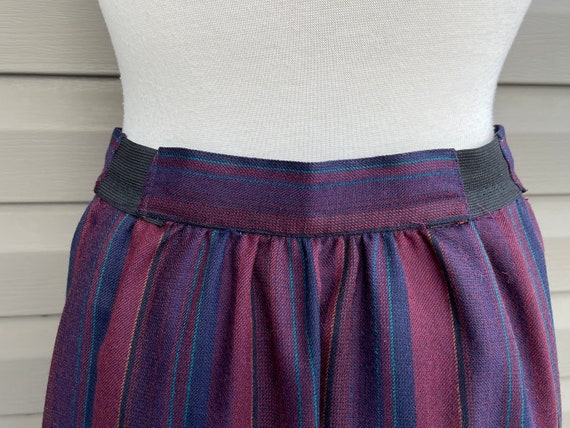 vintage striped wool skirt button front skirt wit… - image 8