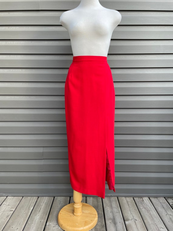 jupe rouge laine