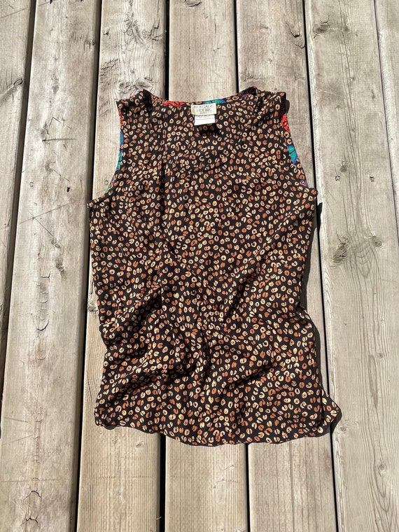 vintage leopard print matching set top and pants … - image 8