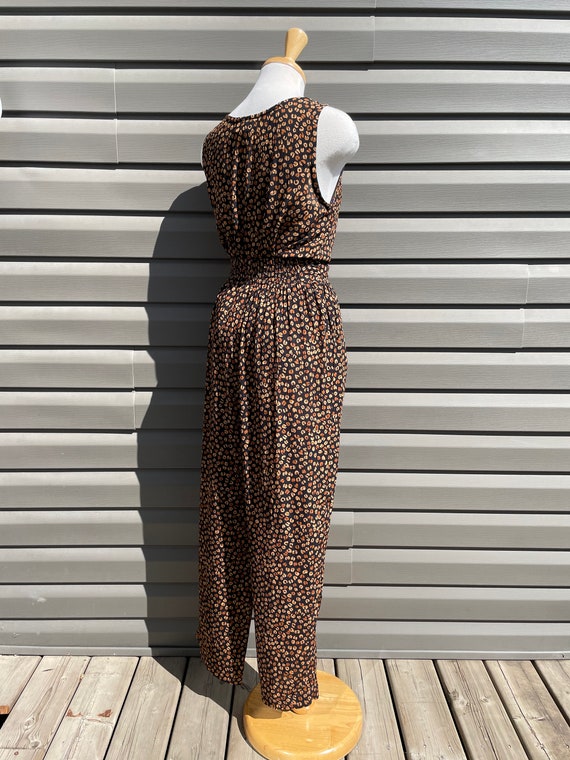 vintage leopard print matching set top and pants … - image 7