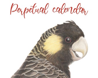 Australische Vögel Ewiger Kalender