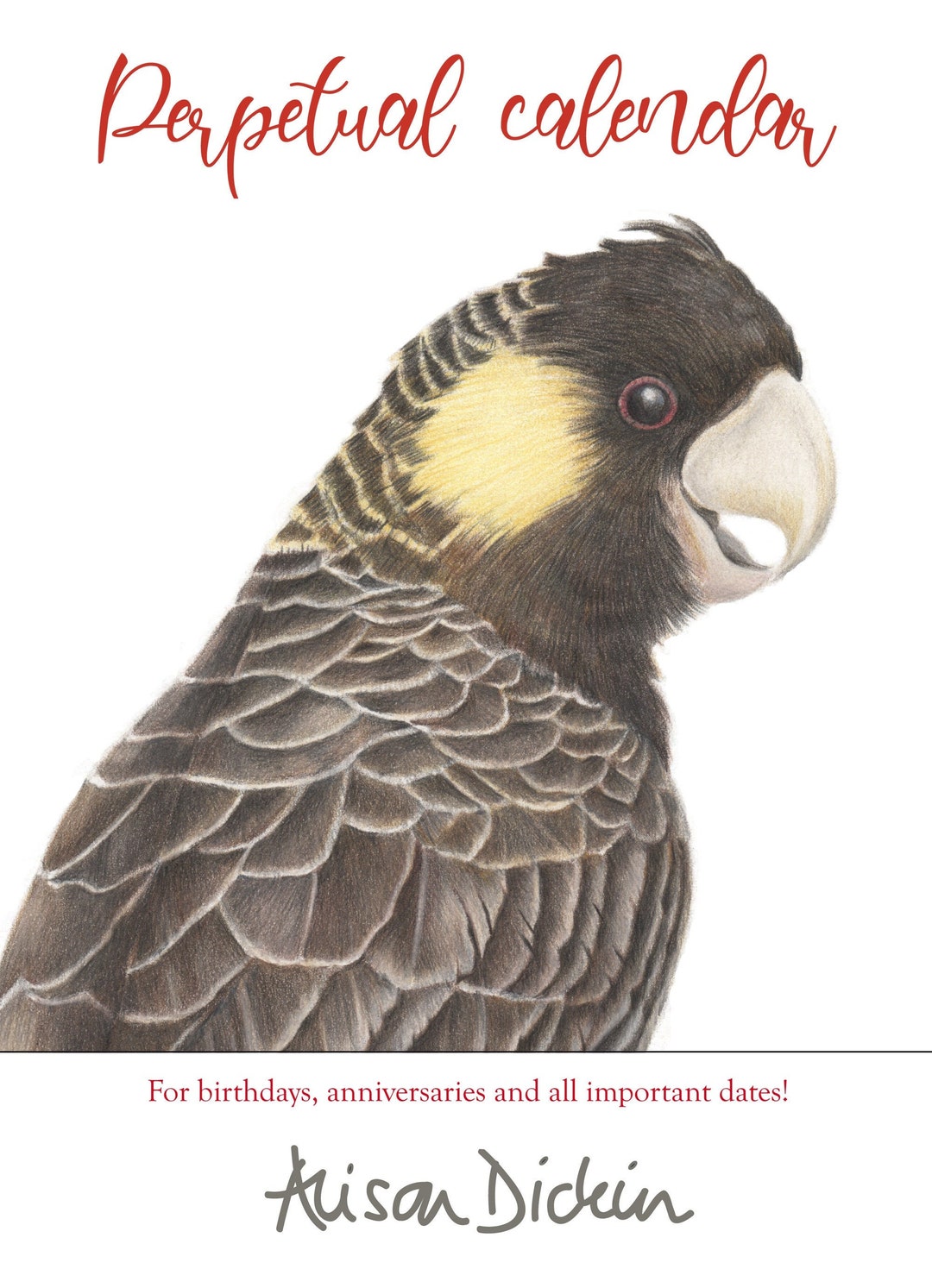 Australian Birds Perpetual Calendar Etsy Australia