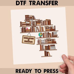 Education Is Freedom DTF Transfer, Black History Knowledge Empowerment Quote, African Heritage Heat Press, Ready To Press Direct To Film