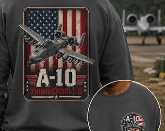 A-10 Thunderbolt II Comfort Colors-tröja, Warthog-tröja med rund hals, militär flygtröja, present till USAF-pilot