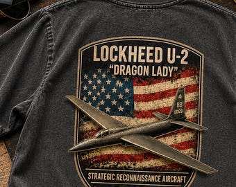Lockheed U-2 Dragon Lady-skjorta, USAF-spionplan-tröja, flygälskare-gåva
