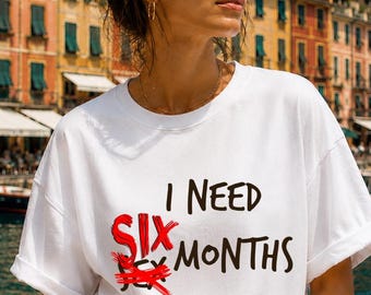 Sex månader i Italien semester Comfort Colors Tee, Italien semestertröja