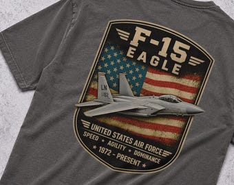 F-15 Eagle-skjorta, USAF-stridsflygplan-skjorta, flygälskare-skjorta