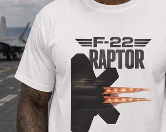 F-22 Raptor-tröja, stridsflygplans-t-shirt i bekväma färger, F-22 Raptor-tröja, pilotpresent, flyguppvisningsskjorta
