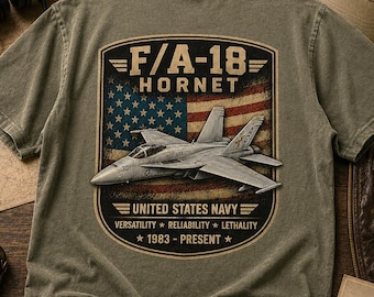 F/A-18 Hornet Shirt, Navy Fighter Jet T Shirt, Aviation Tee, US Navy Aircraft Gift, Pilot Shirt