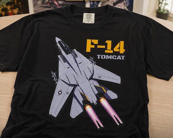 F-14 Tomcat Anime-tröja, retro stridsflygplan-tröja, vintage anime-grafik-tröja, gåva
