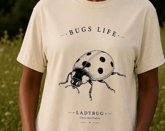 Nyckelpiga-tröja, minimalistisk insektsgrafik-tröja, gåva för naturälskare