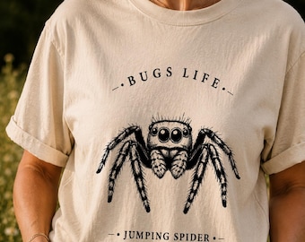 Hoppande spindeltröja, insektströja i vintagestil, naturälskaregrafik, Bugs Life-serien