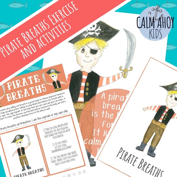 Breathing Activity for Kids, Pirate Breaths, Printable Relaxation and Mindfulness activity for children, great for Home Schooling Il_570xn