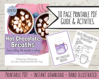 Hot Chocolate Breaths: Kids Relaxation Activity & Posters (PDF)