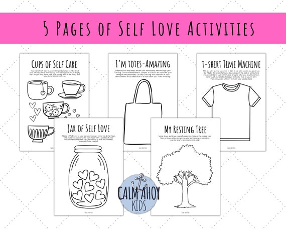 Self Love Activities: Mindfulness Worksheets for Teens (PDF