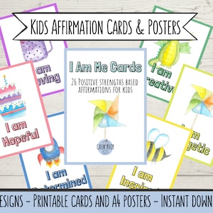 Cartes d'affirmation imprimables pour les enfants | Cartes de motivation | Cartes de positivité | Encouragez les enfants avec des affirmations quotidiennes et renforcez leur confiance