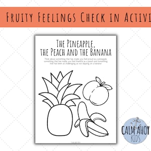 Feelings Check-In Worksheet: Pineapple, Peach, Banana Activity (PDF)