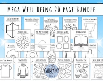 Well Being Worksheet Bundle: Self Love & Confidence Activities (PDF)