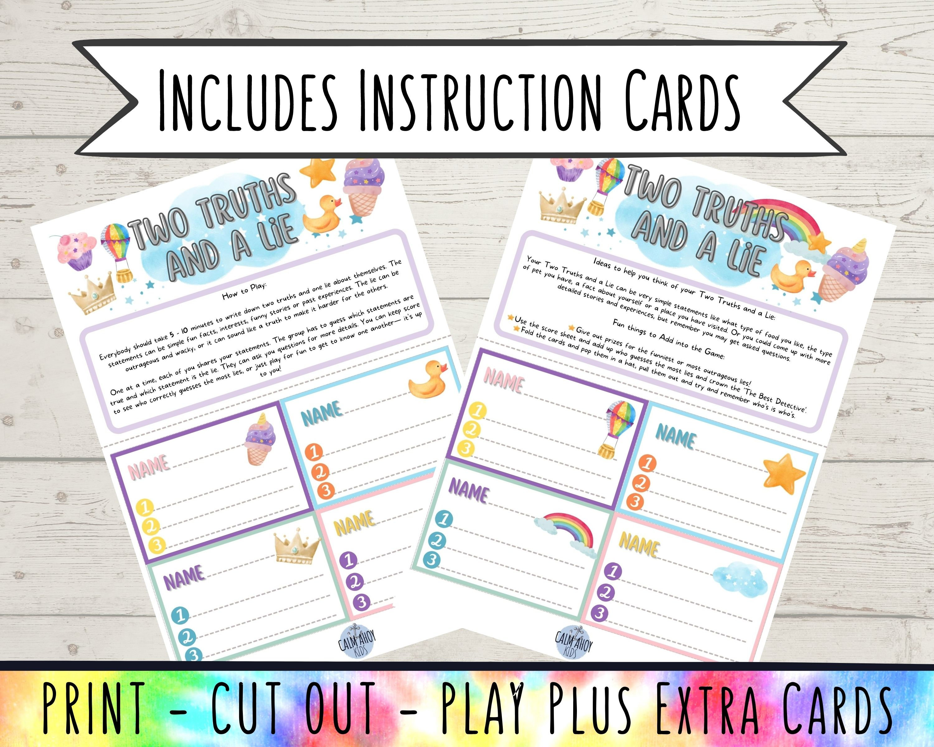 Kids Printable Ice Breaker Game for Parties and Groups Tween Party Game