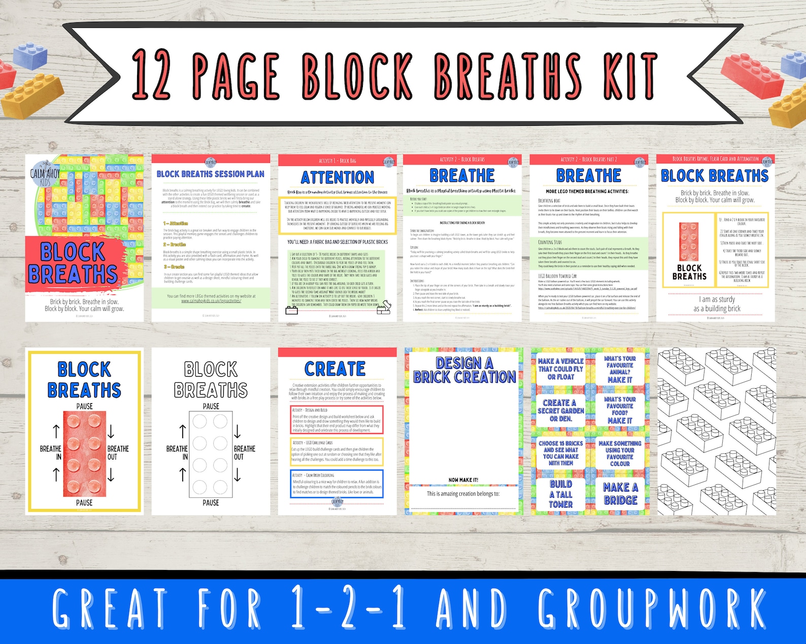 Brick Building Breathing Activity: Social Emotional Learning (PDF) - Etsy