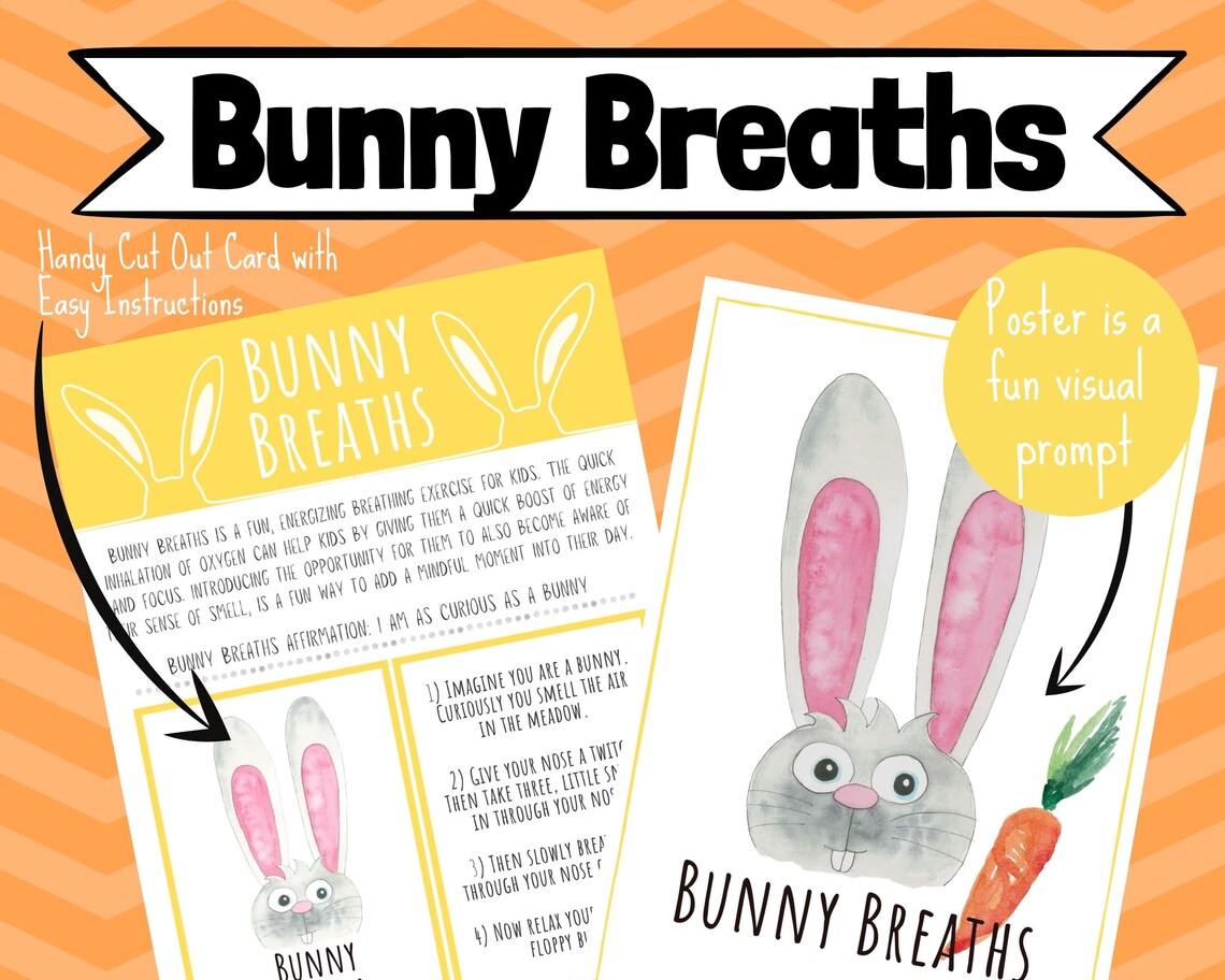 Bunny Breaths a Calming Mindful Breathing Printable Activity Etsy New
