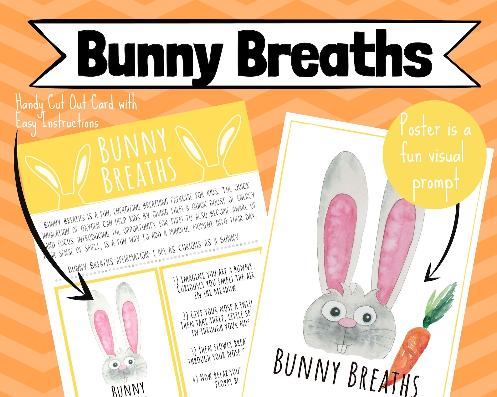 Bunny Breaths a Calming, Mindful Breathing Printable Activity Kit Etsy
