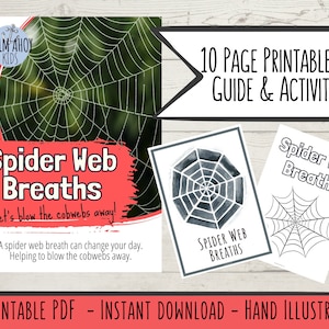 Spider Web Breaths: Kids Mindfulness Exercise Poster (PDF)