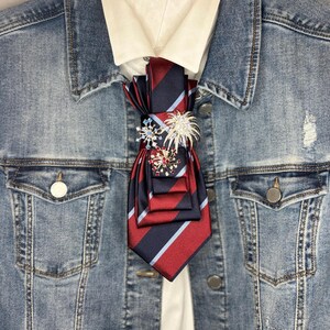 Upcycle Necktie Brooch - Etsy