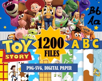 Story Clipart Mega bundle, Toy Clipart PNG, SVG, Digital Papers, Toy  alphabet and font (Digital Download)