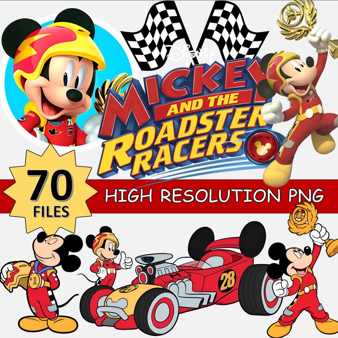 Mickey Roadster Racer PNG, Red Car Racing (digital Download) - Etsy