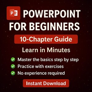PowerPoint初心者向けガイド｜全10章、ステップバイステップ学習（即時ダウンロード）