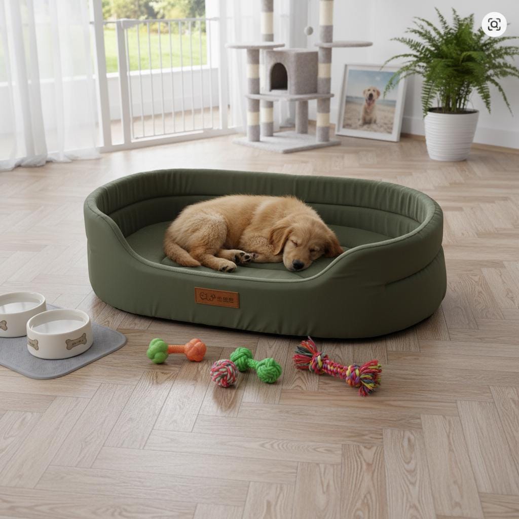 Grnes hundebett - Etsy.de