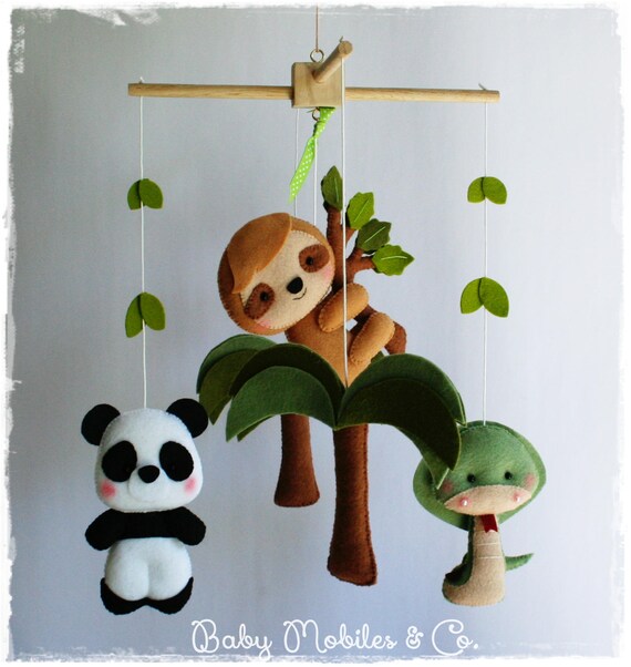 Woodland Nursery Baby Crib Mobile Ceiling Mobile Baby Mobile Etsy