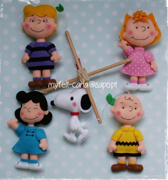 Charlie Brown Mobile Baby Crib Peanuts Snoopy Baby Gifts Baby Etsy