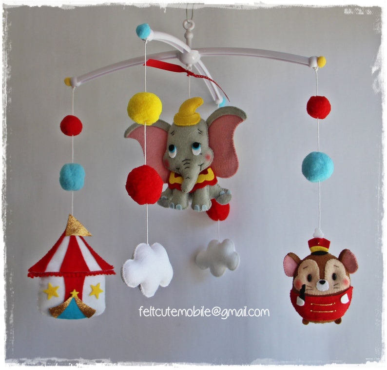 READY TO SHIP Dumbo Baby Mobile Colors Baby Crib Mobile Babies Etsy