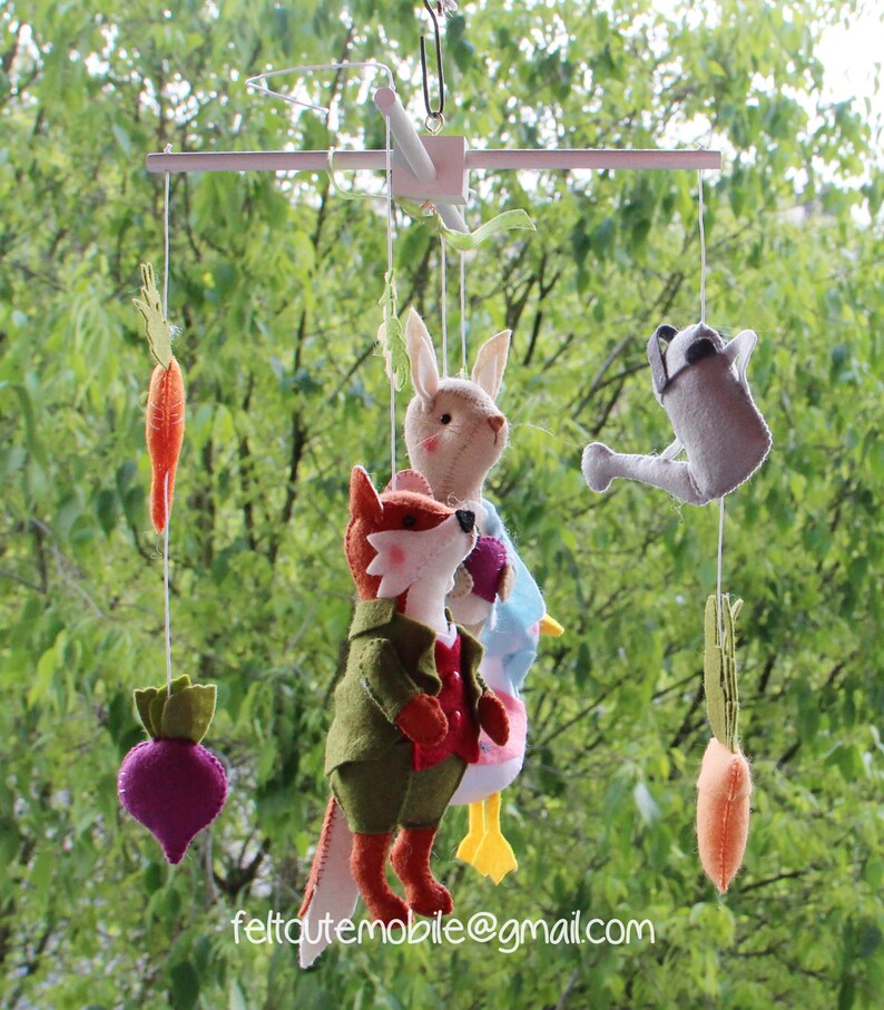Crib mobile peter rabbit nursery neutral crib mobile nursery Etsy